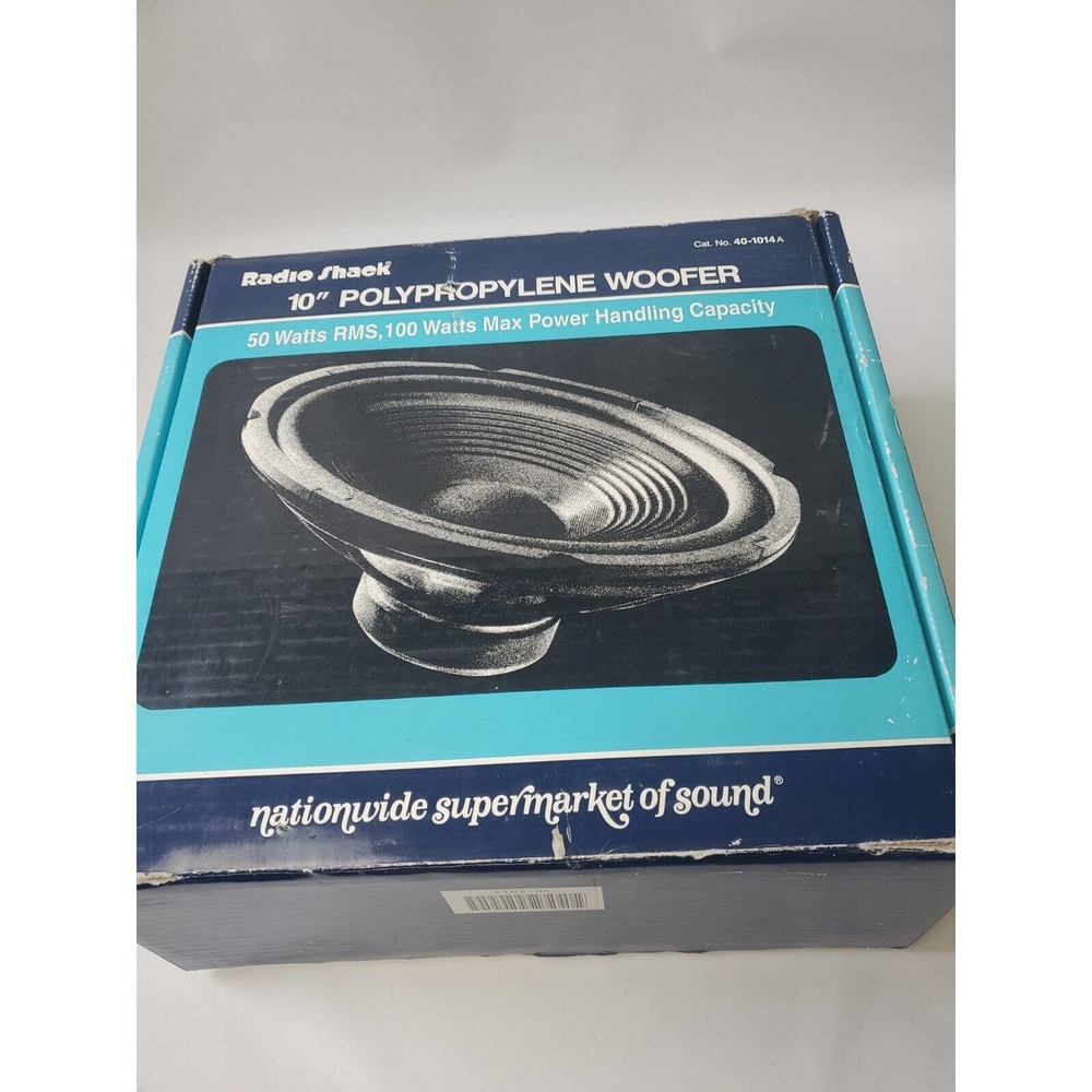 Radio Shack 40-1014A 10" Polypropylene Woofer 50 Watts RMS 100 Watts Max